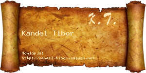 Kandel Tibor névjegykártya